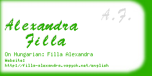 alexandra filla business card